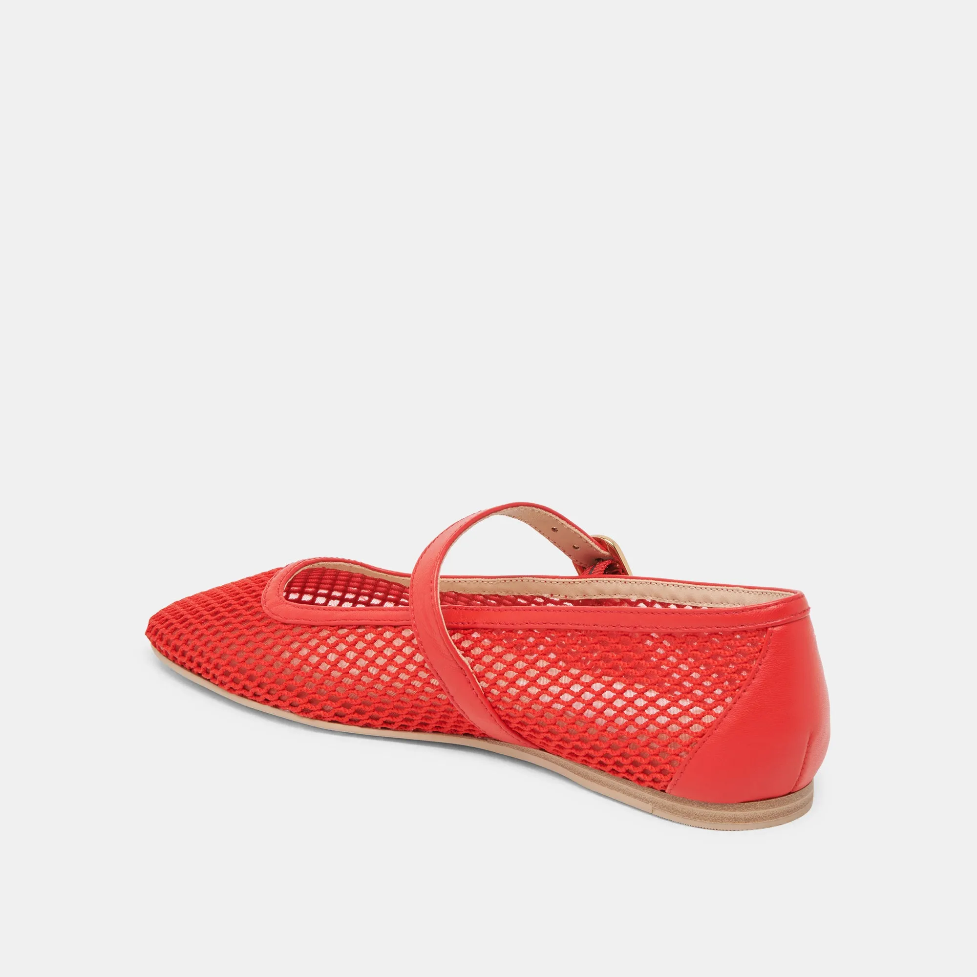 RODNI MESH BALLET FLATS CHILI WOVEN MESH