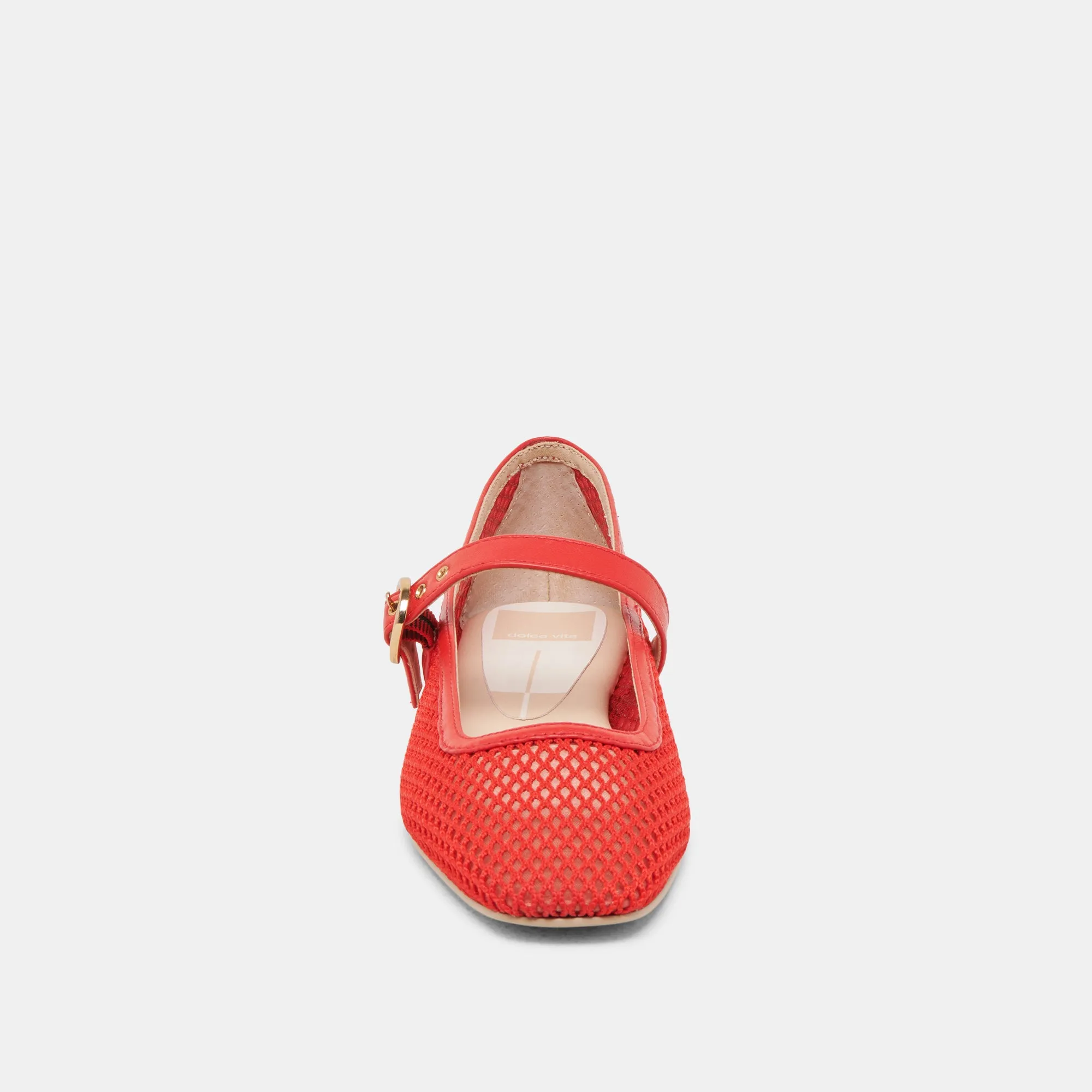 RODNI MESH BALLET FLATS CHILI WOVEN MESH