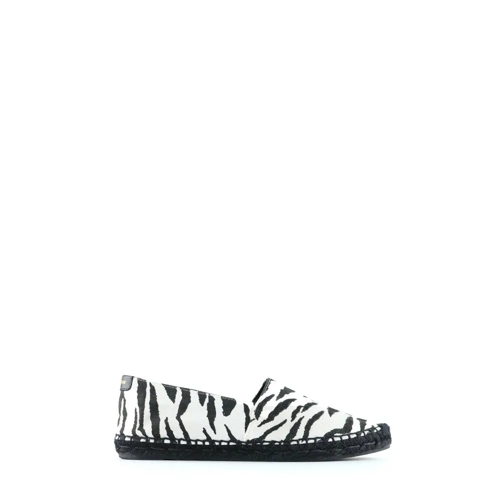 SAINT LAURENT - Espadrilles en toile à motif zébré (T39)