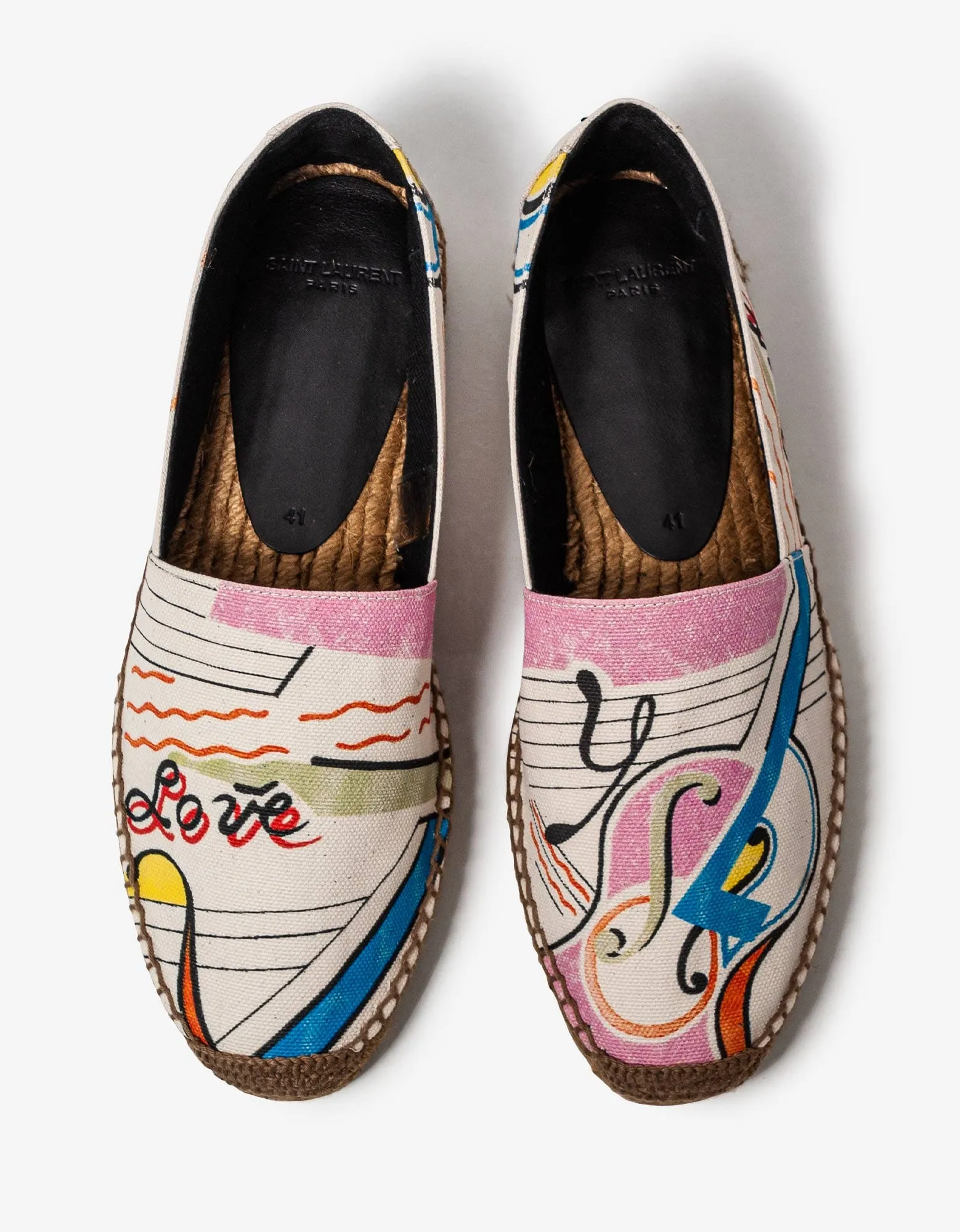 Saint Laurent Love 1980 YSL Embroidered Espadrilles