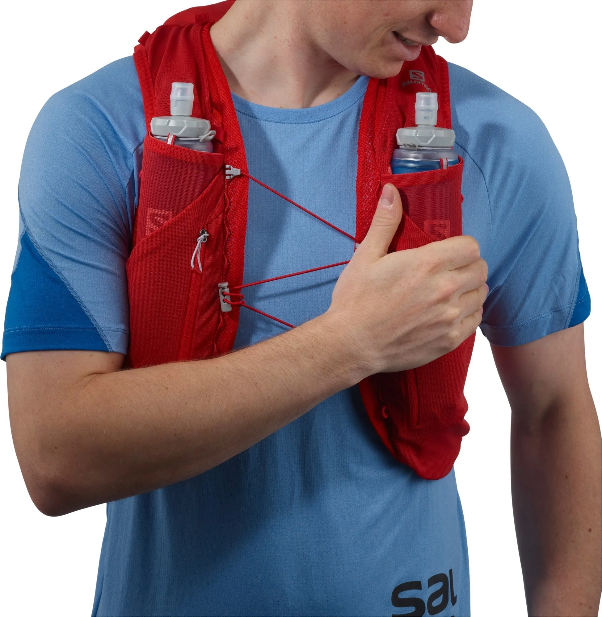 Salomon ADV Skin 12 Hydration Set with Flask, Unisex Pack | Red Goji Berry