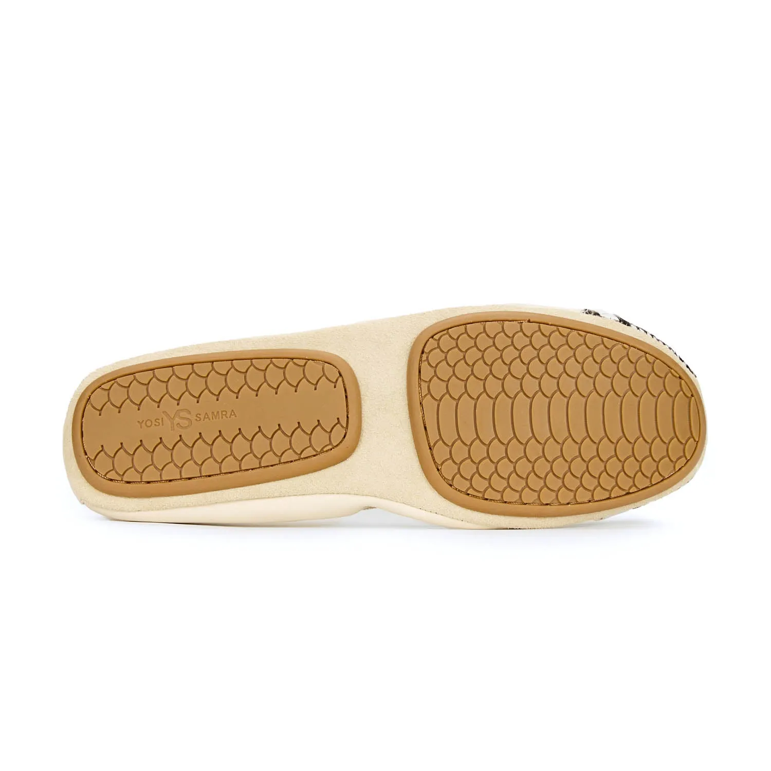 Samantha Foldable Ballet Flat in Bone & Snake