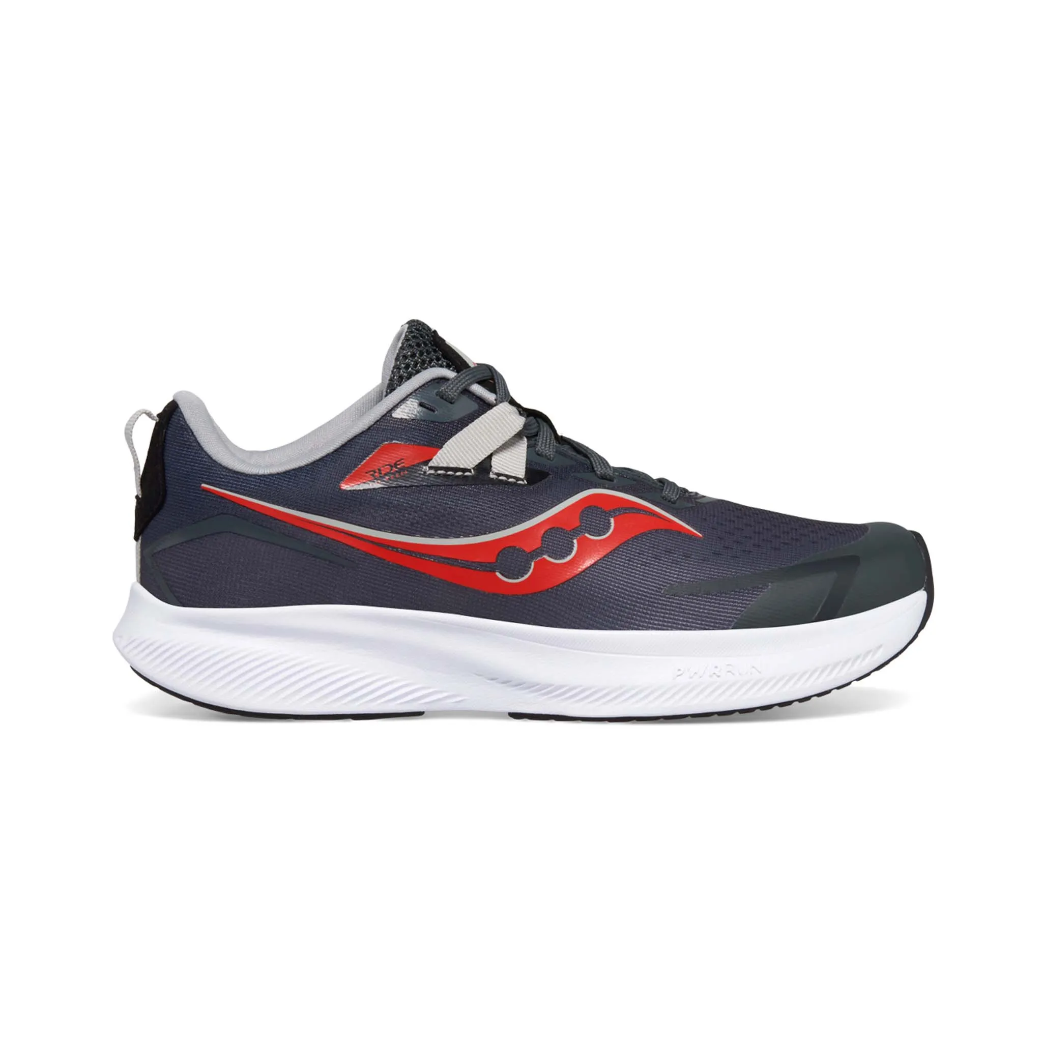 Saucony | Boys' Ride 15 Running Shoes - Grey/Black/Red