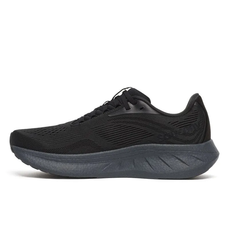 Saucony Men's Ride 18 (Wide Width) - Black/Shadow