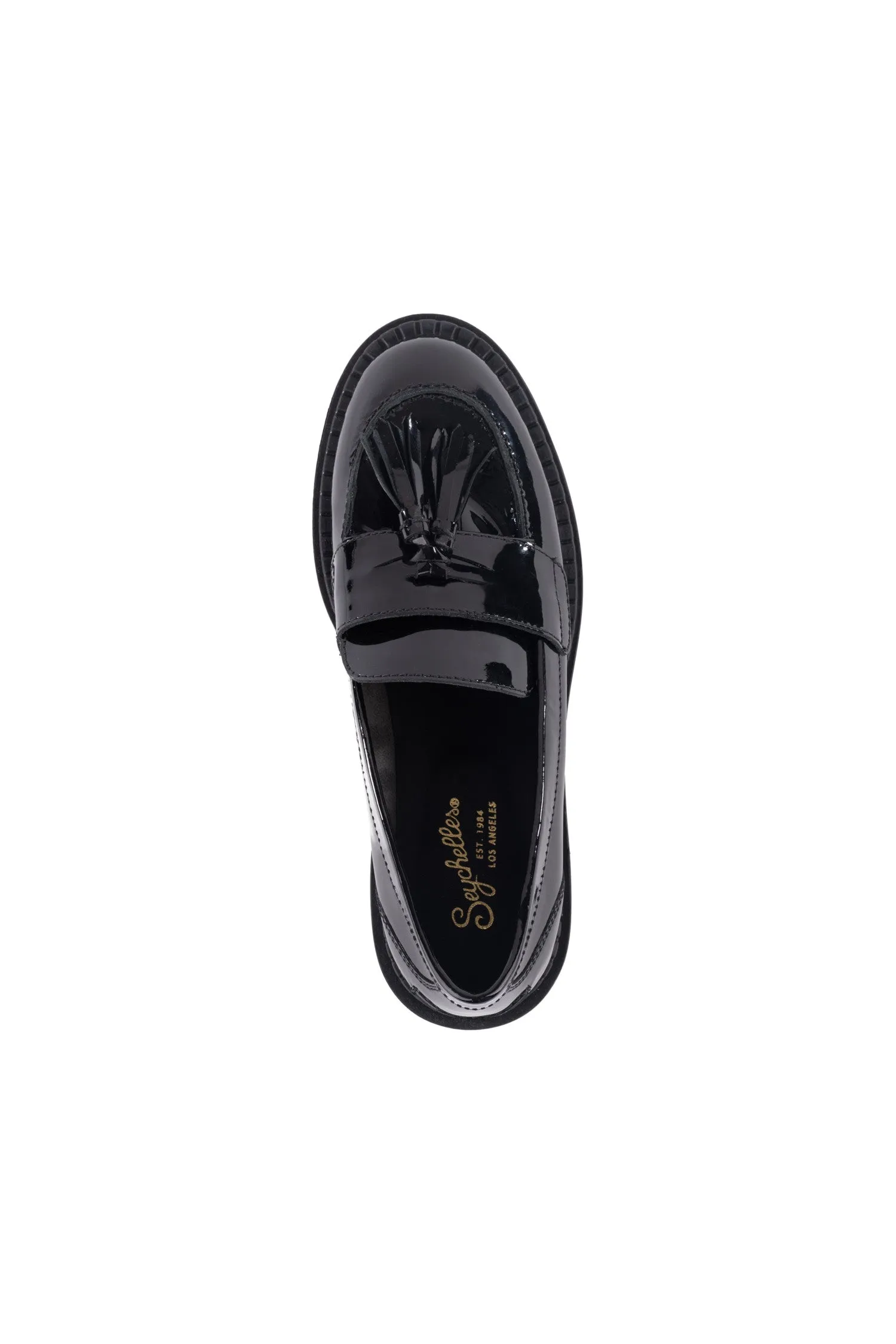 Seychelles Final Call Loafer in Black Patent