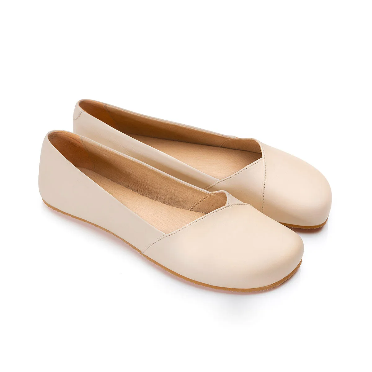 Shapen - PEONY Barefoot Ballerinas - Beige (Womens)