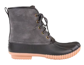 Simply Southern Lace Up Duck Boots - Dark Grey