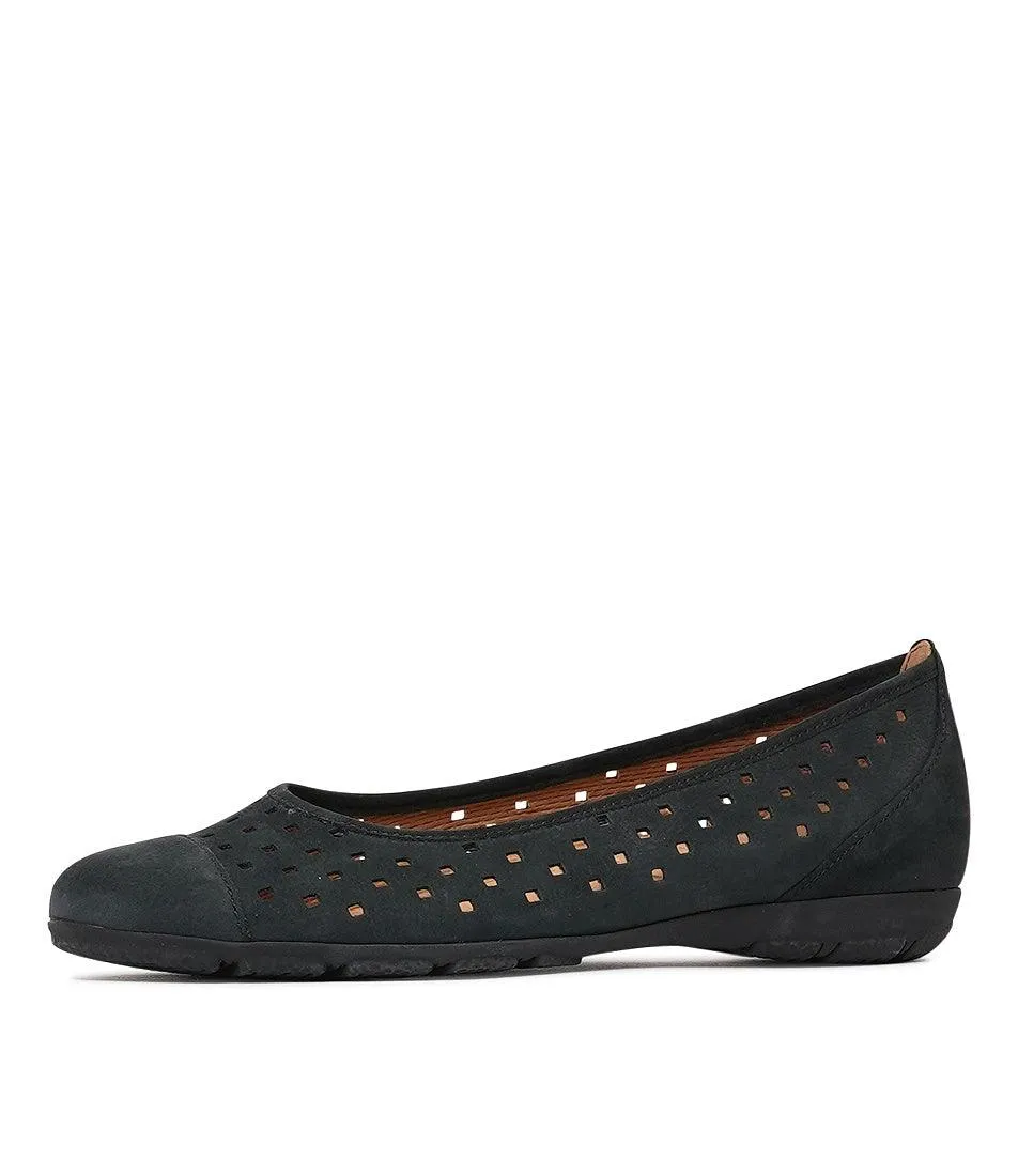 Skylar Nightblue Nubuck Suede Ballet Flats