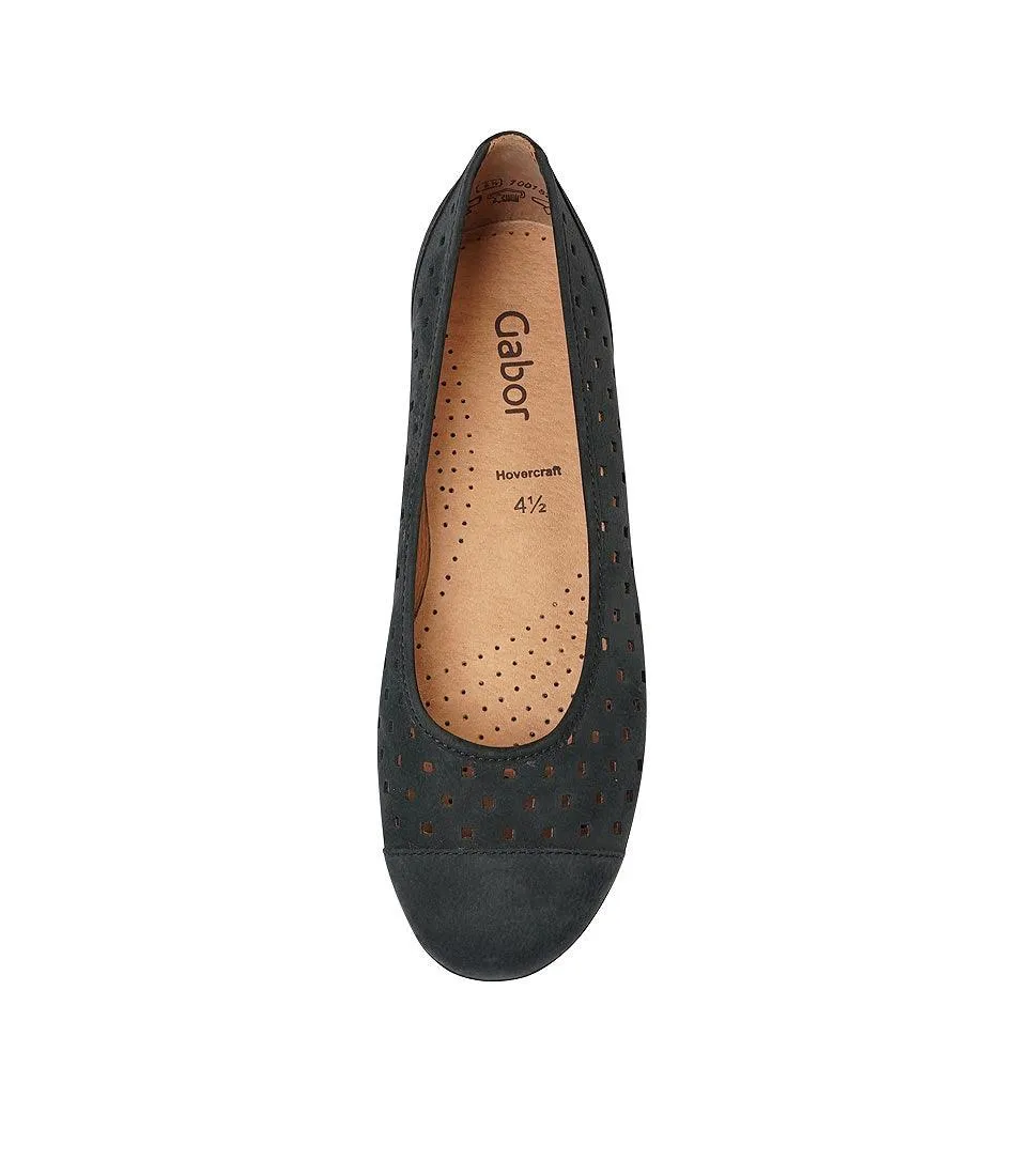 Skylar Nightblue Nubuck Suede Ballet Flats