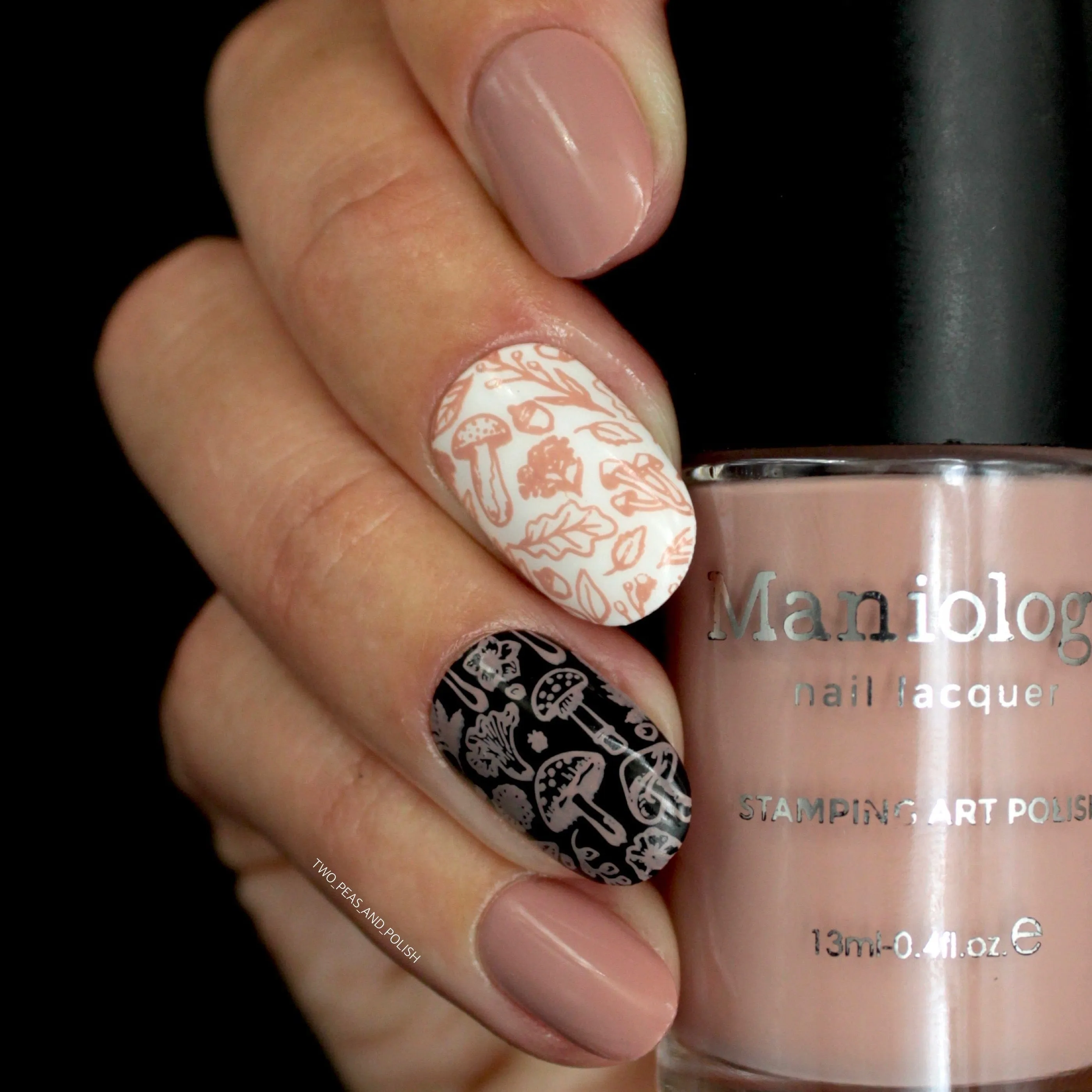 Snowflake Waltz Collection: Ballet Flats (B231)- Nude Pink Cream Stamping Polish