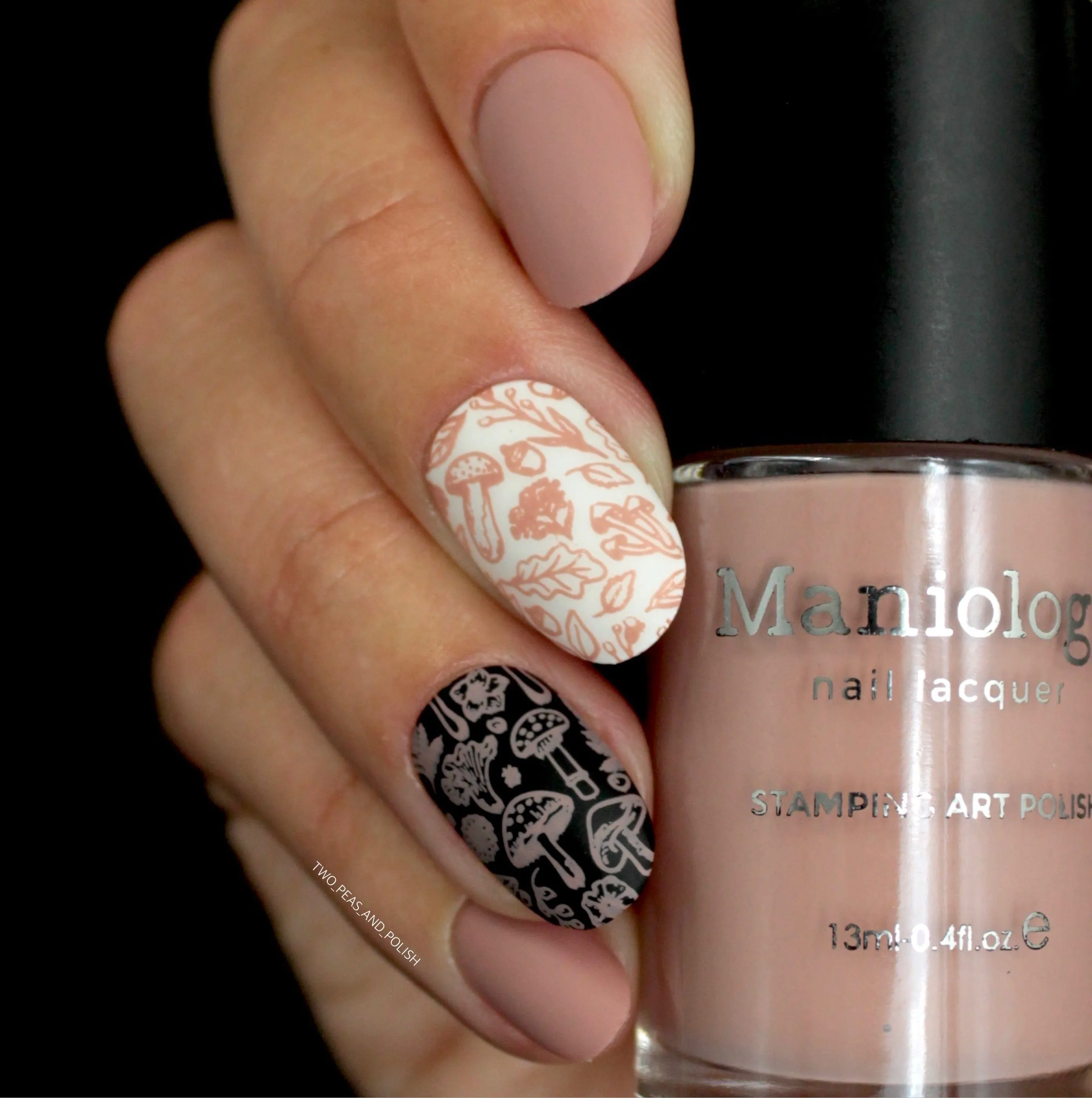 Snowflake Waltz Collection: Ballet Flats (B231)- Nude Pink Cream Stamping Polish