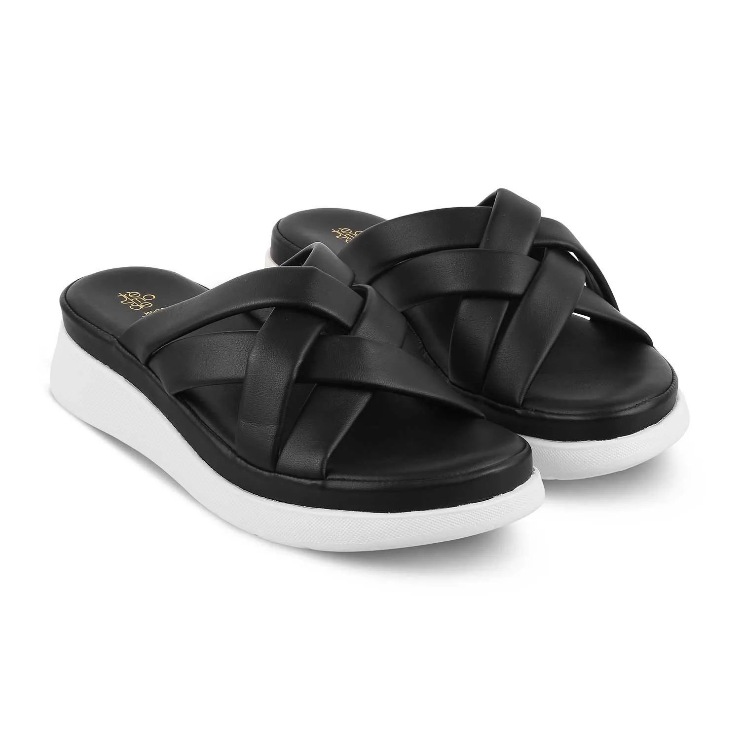 The Breeze Black Women's Casual Wedges Tresmode