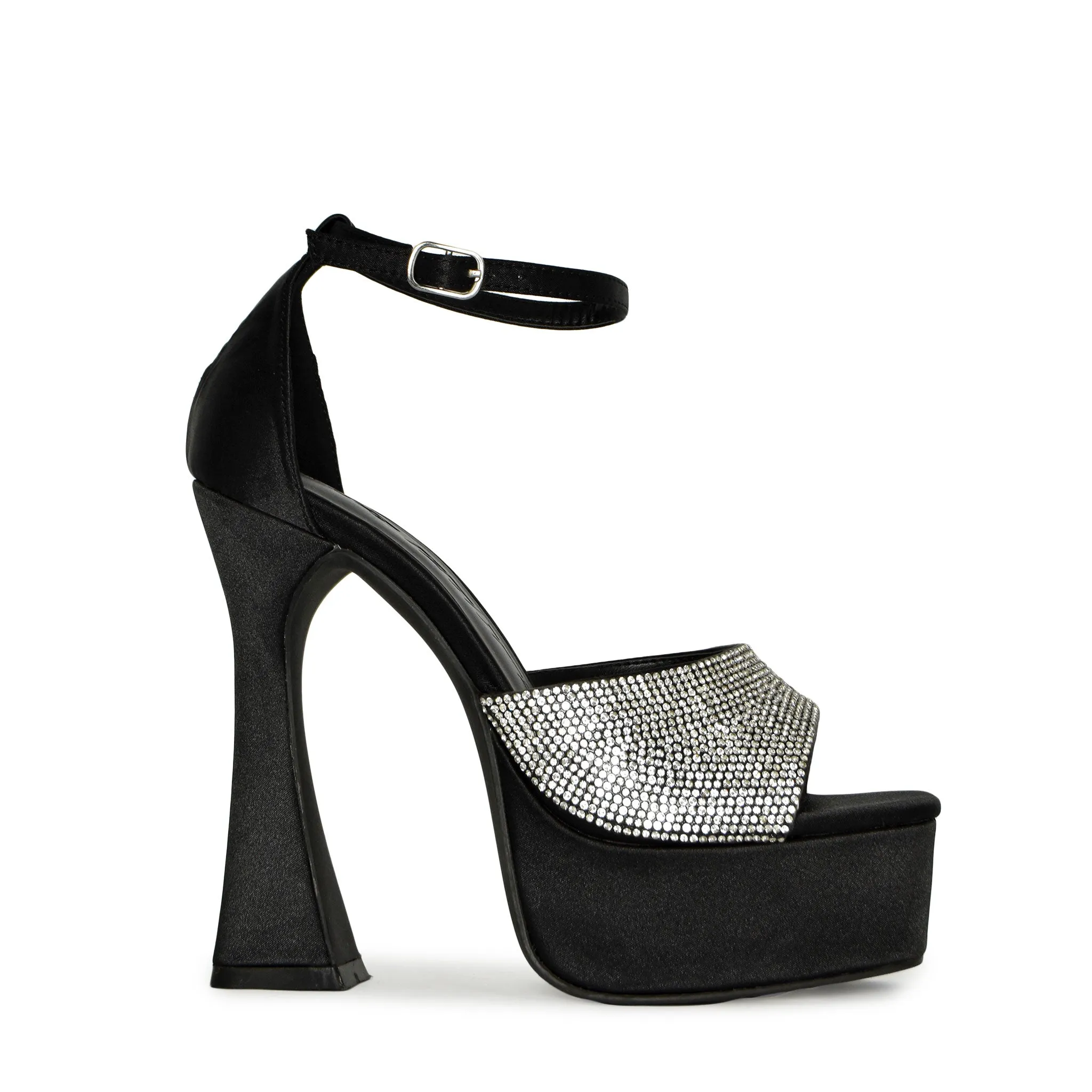 VA COBRA ENVY-06 Satin Rhinestone Structural Planform Heels