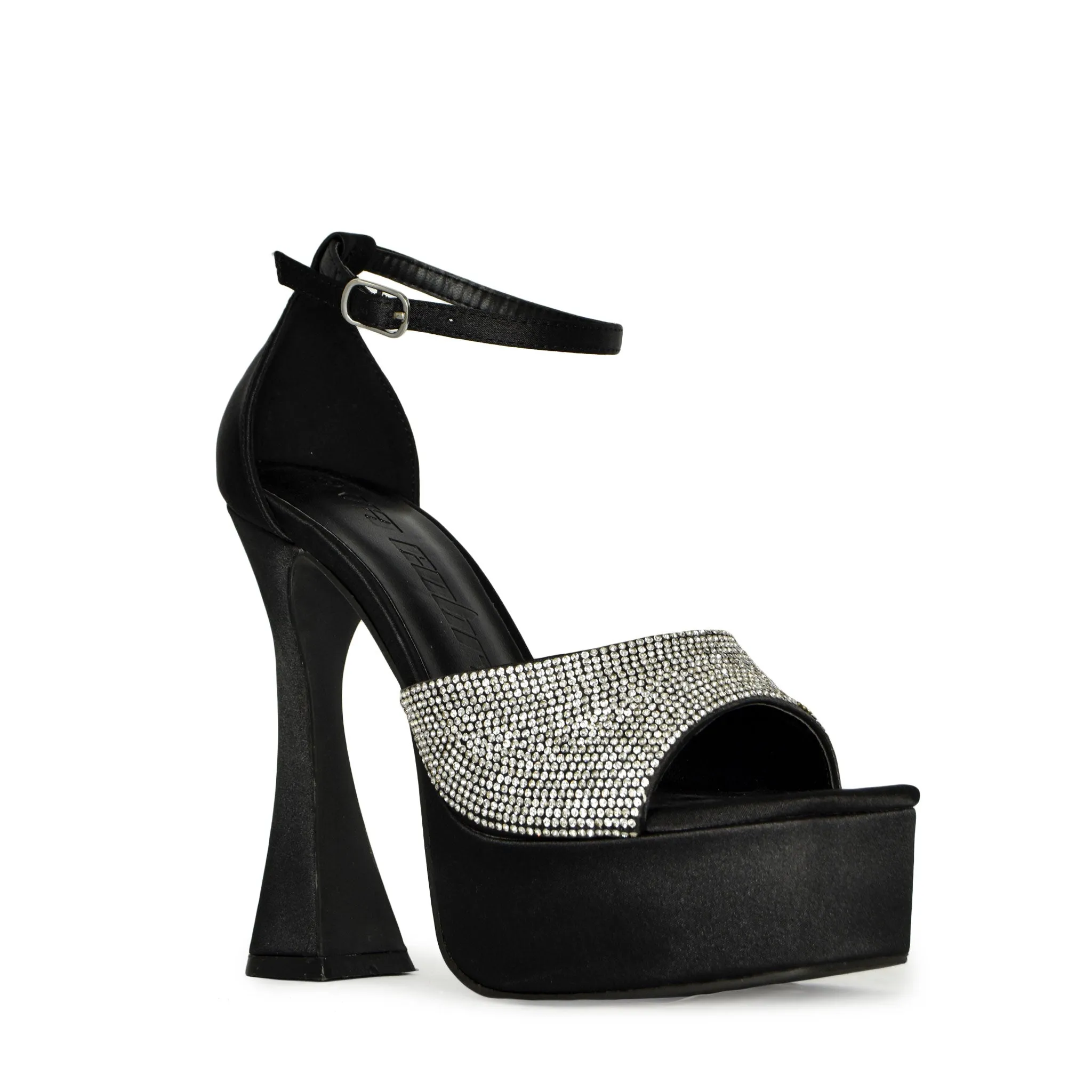 VA COBRA ENVY-06 Satin Rhinestone Structural Planform Heels