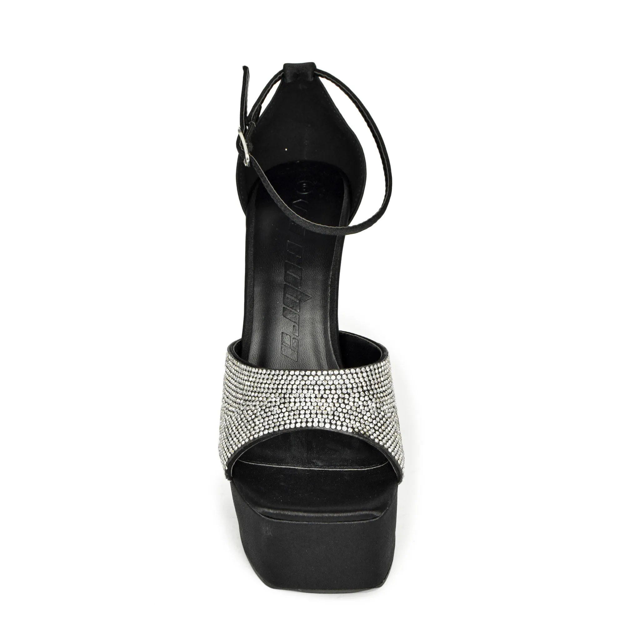 VA COBRA ENVY-06 Satin Rhinestone Structural Planform Heels