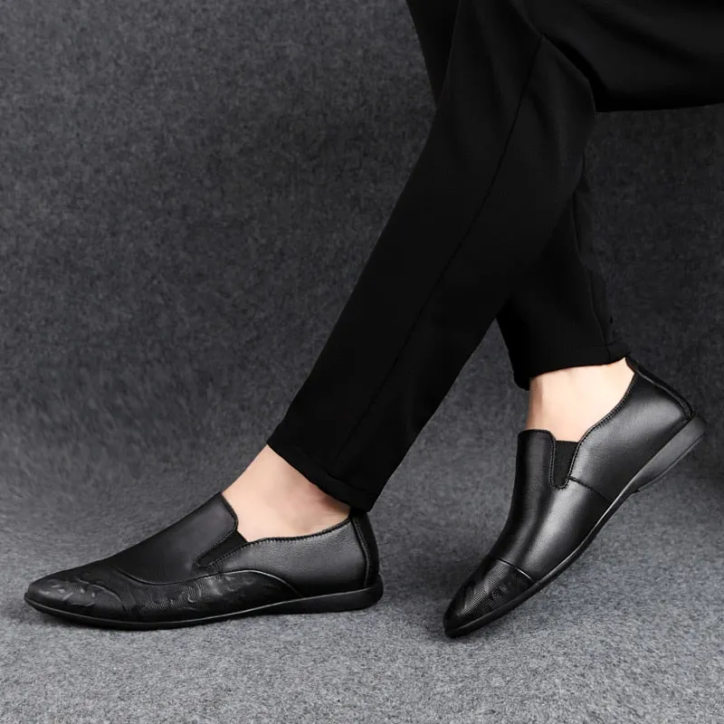 West Louis™ Genuine Leather Slip-on Loafers