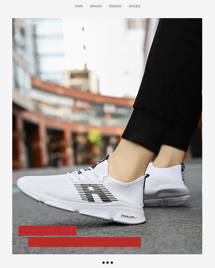 White Breathable Running Sneakers Shoes