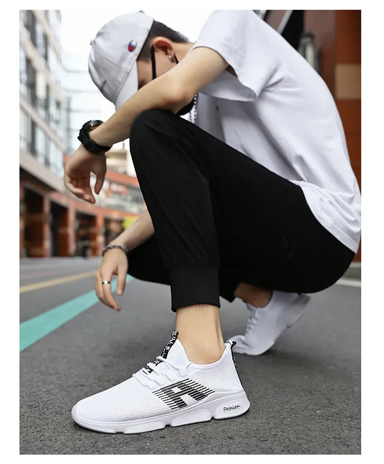 White Breathable Running Sneakers Shoes