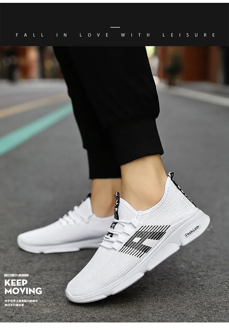 White Breathable Running Sneakers Shoes