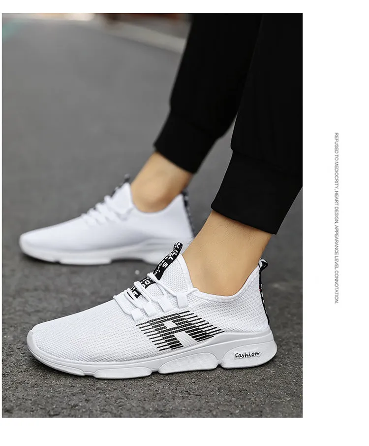 White Breathable Running Sneakers Shoes