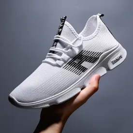 White Breathable Running Sneakers Shoes