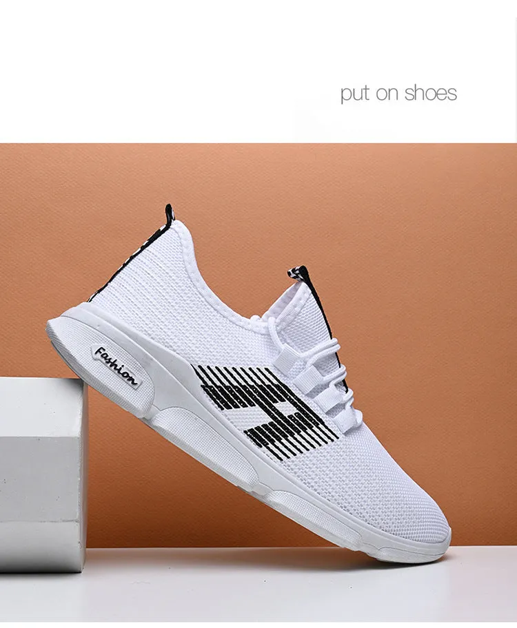 White Breathable Running Sneakers Shoes