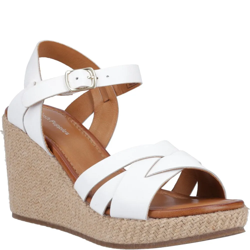 White Phoebe Wedge Sandals