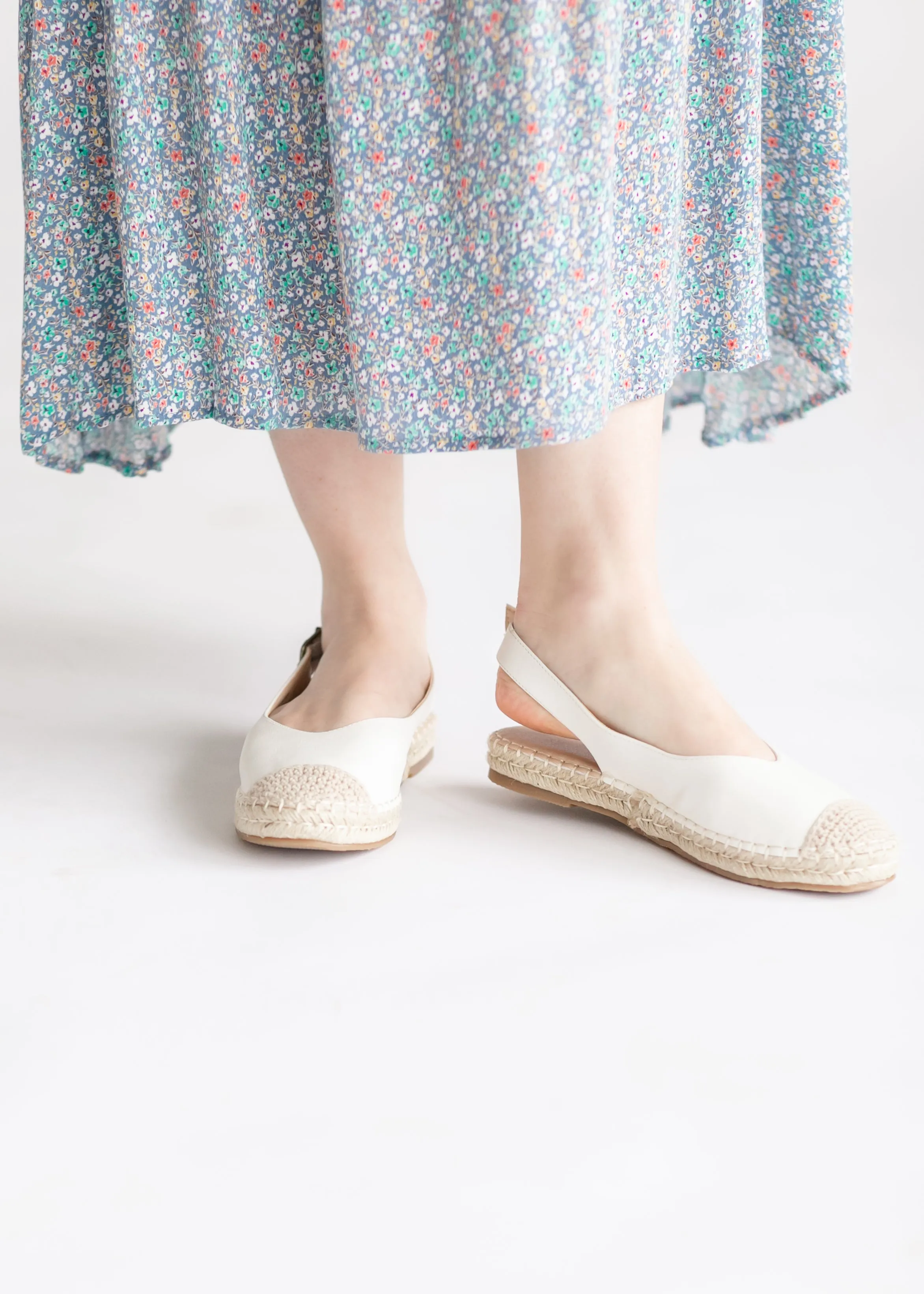 White Slingback Ballet Flats - FINAL SALE