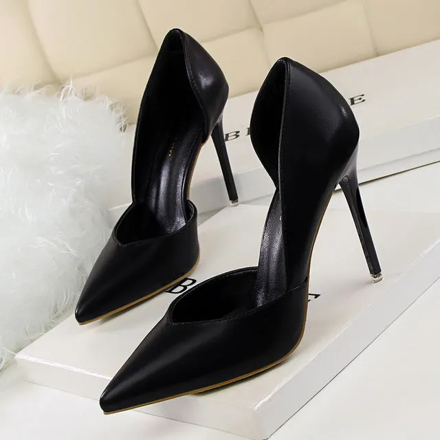 Women Pumps High Heels Shoes Women Fashion Casual Wedding Shoes Ladies Pointed Toe Sexy High Heel Pink