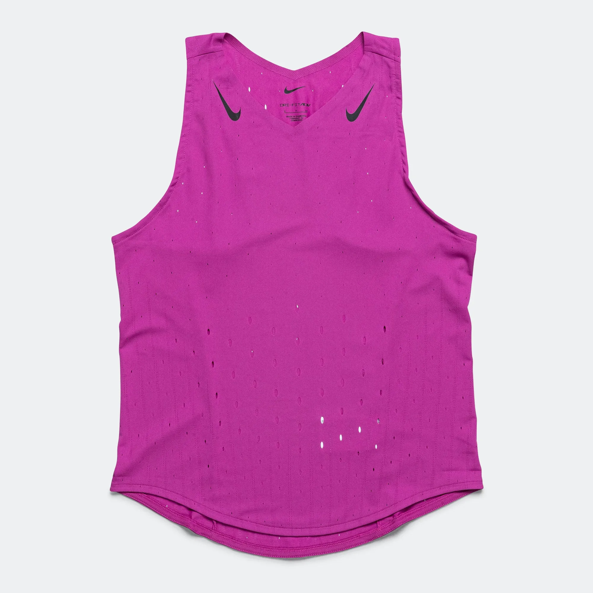 Womens Dri-FIT ADV AeroSwift Singlet - Hot Fuchsia/Black