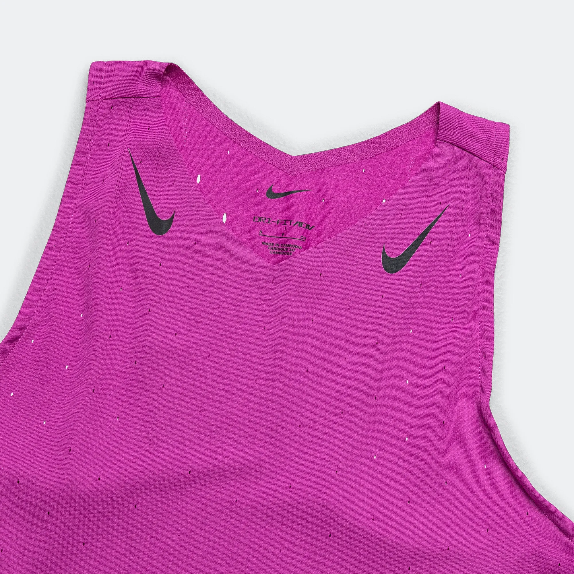 Womens Dri-FIT ADV AeroSwift Singlet - Hot Fuchsia/Black