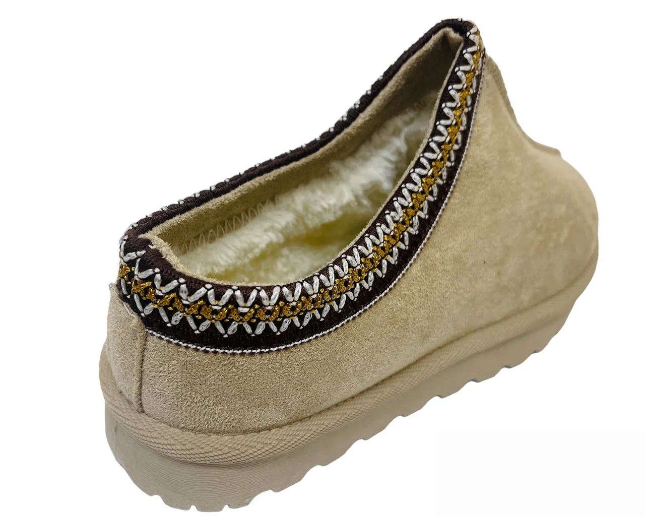 Women's Faux Suede Aztec Flat Sole Shoes