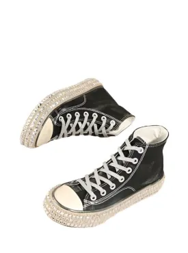 Women's Tennis Shoes D-Chantel-High Top, Studs, Sneakers