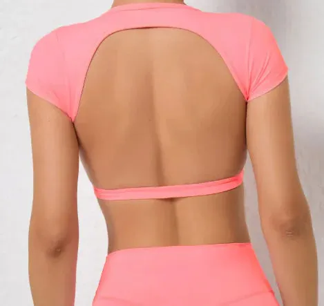 Yoga Outdoor Running Backless Fitness T-shirt